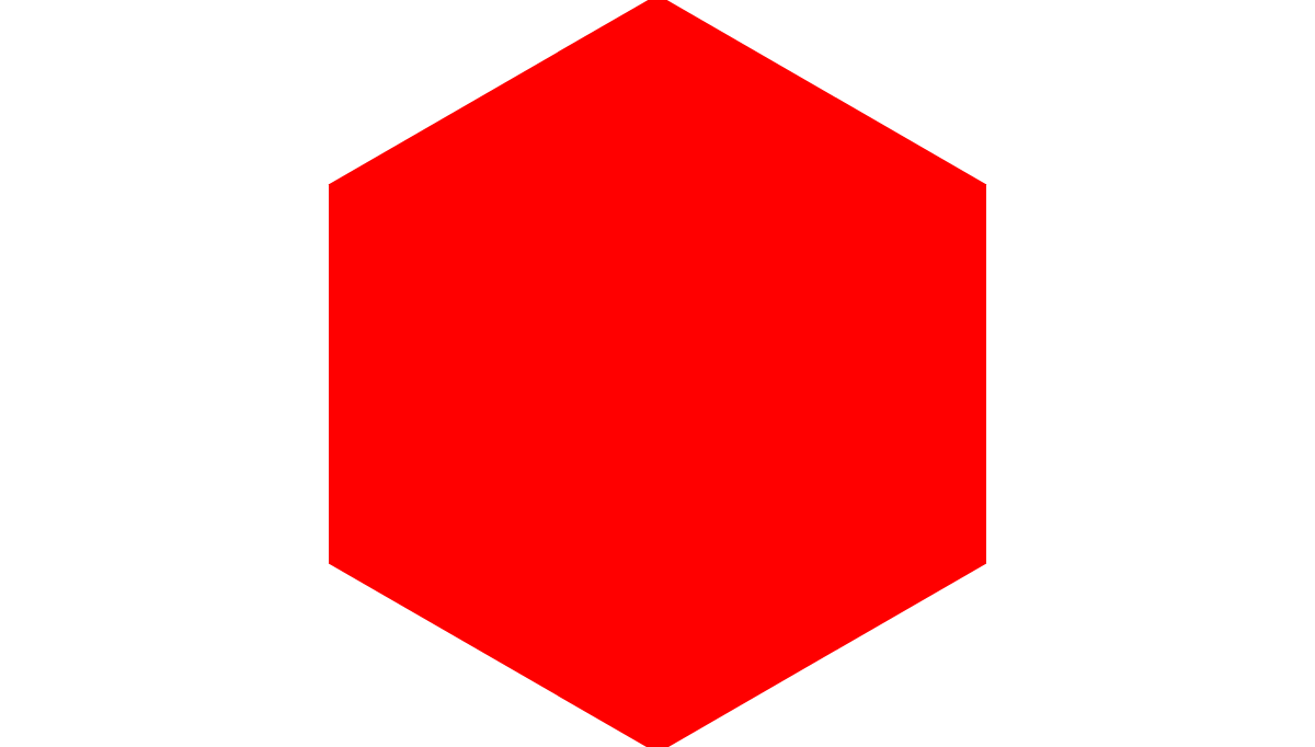 CSS Hexagons - Red Hexagon in CSS