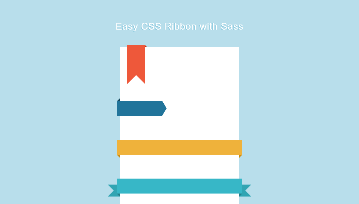 CSS Ribbons - Easy CSS Ribbon with Sass