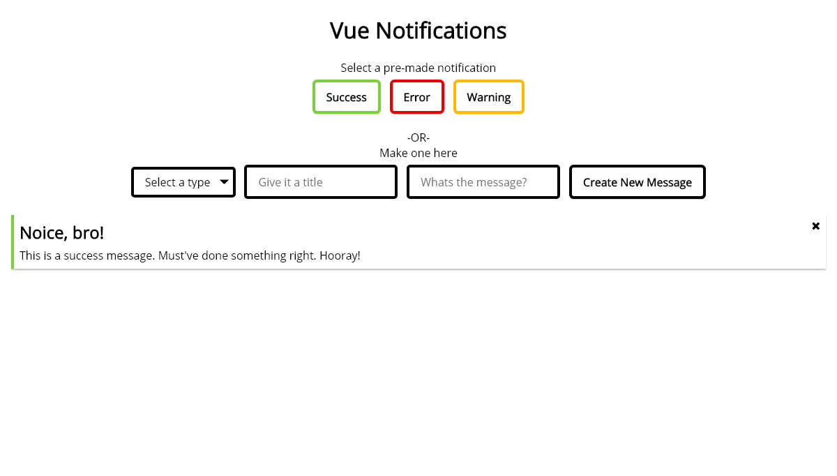 Vue Notifications - Vue Notifications