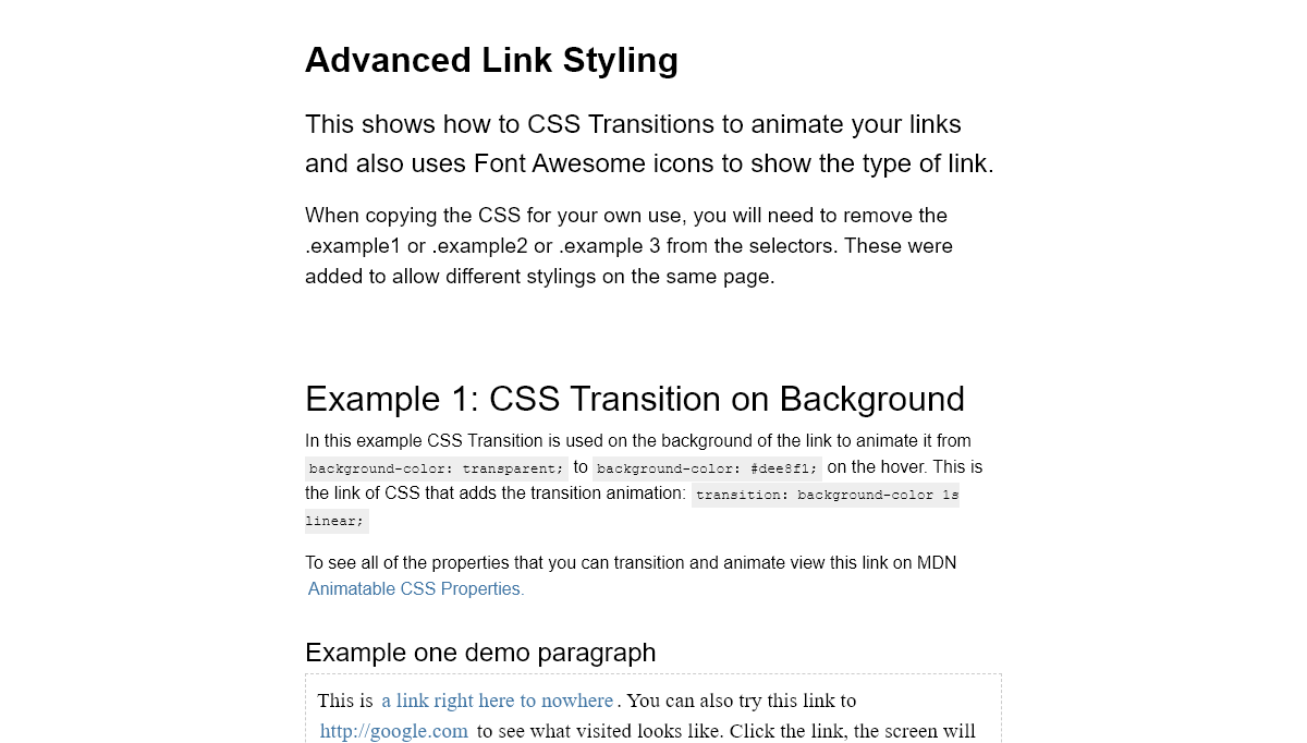 CSS Link Hover Effects - Advanced Link Styling