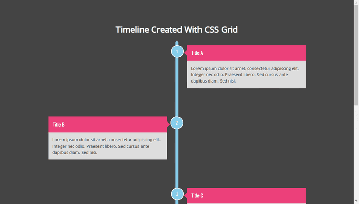 CSS Timelines - Timeline Created With CSS Grid