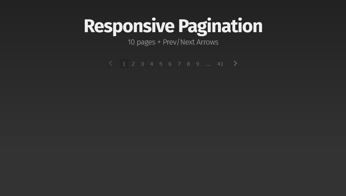 CSS Pagination - Responsive Pagination