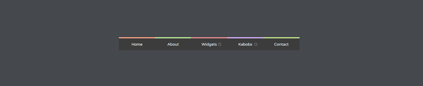 CSS Dropdown Menus - Colorful Gradient Menu