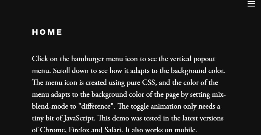 CSS Toggle Menus - Vertical color-adapting CSS menu