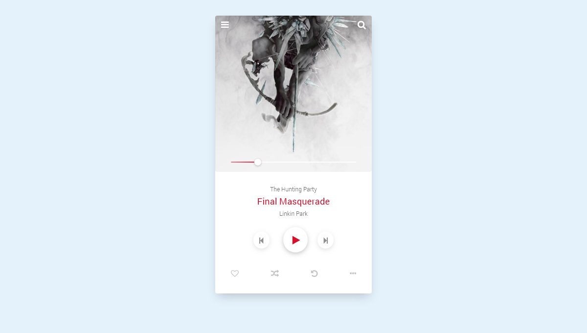 Vue Music Players - Music player UI design + vue