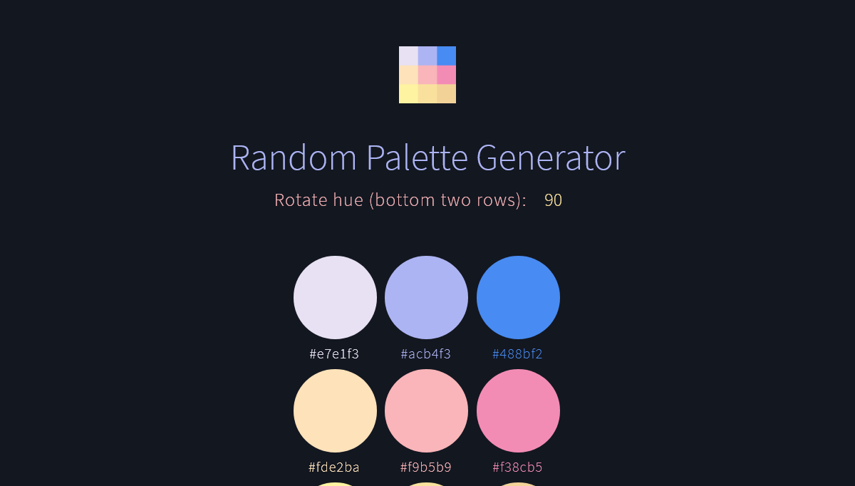 CSS Color Palettes - Random Color Palette Generator