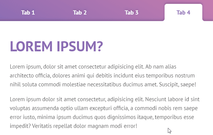 Vue Tabs - Vue Tabs transition