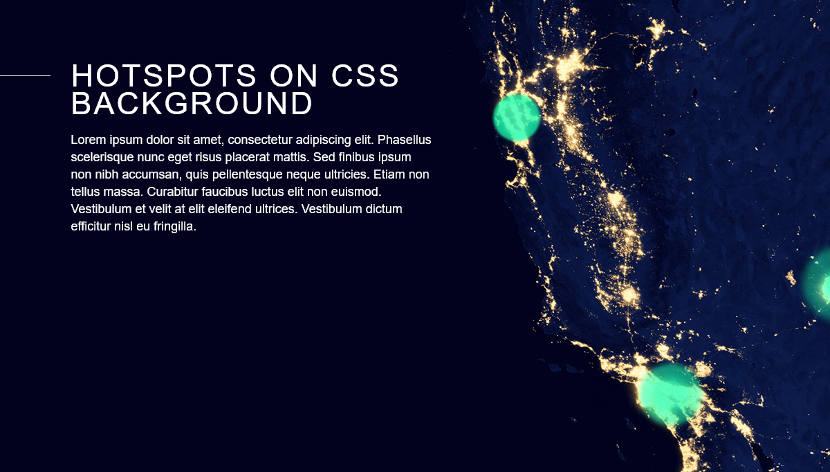 CSS Hotspots - Responsive hotspots on the map