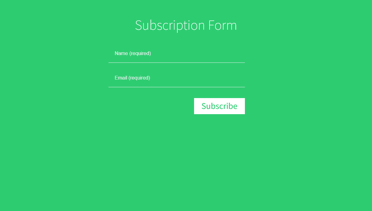 CSS Subscribe Forms - Subscription Form