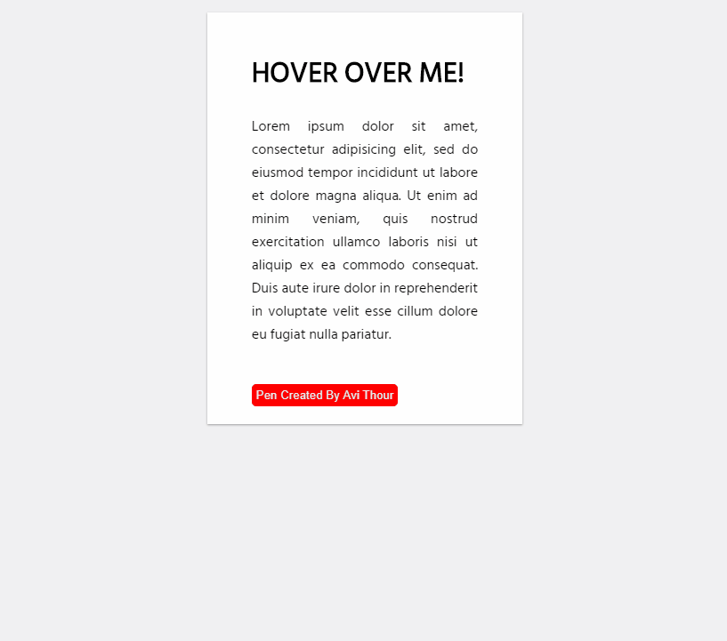 CSS Hover Effects - Animated Box with Hover Effects