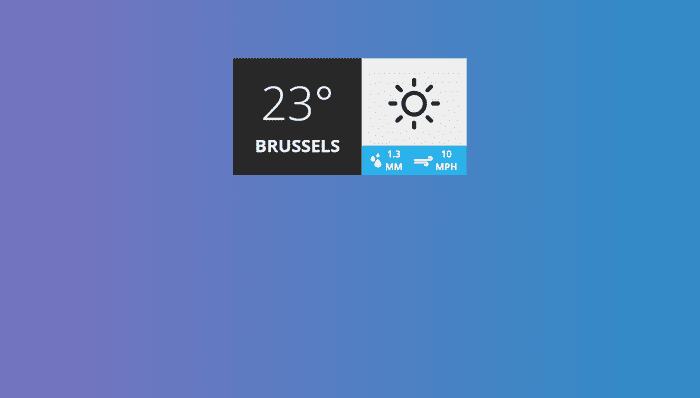CSS Weather Widgets - Weather Popup/Widget