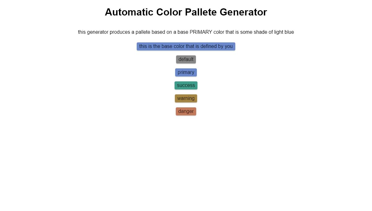 CSS Color Palettes - Color Pallete Generator