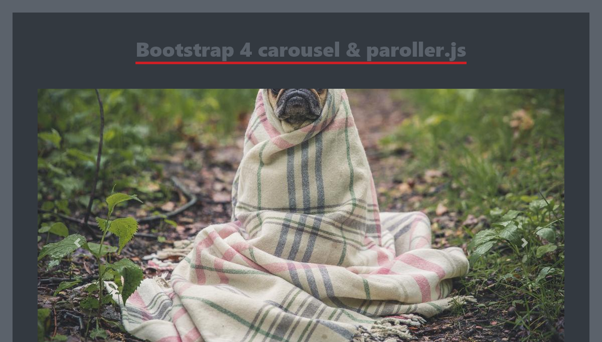 Bootstrap Carousels - Bootstrap 4 carousel & paroller.js