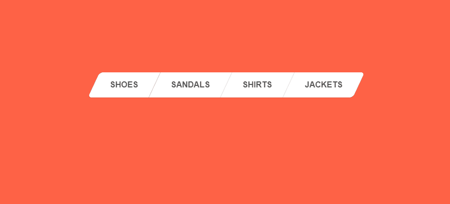 CSS Horizontal Menus - Skewed Menu