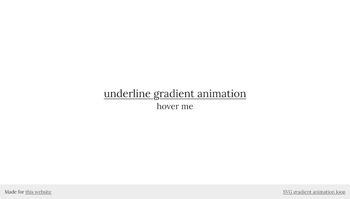 CSS Link Hover Effects - Underline gradient animation