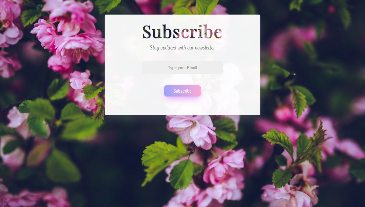 CSS Subscribe Forms - Subscribe 