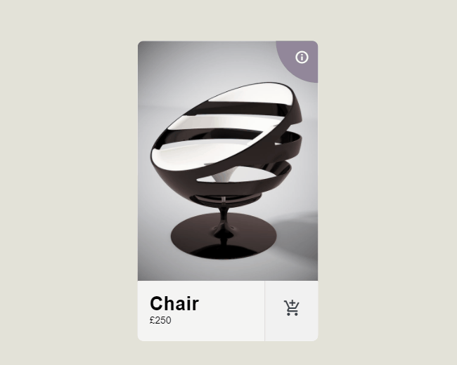 CSS Product Cards - CSS Product Card (Chair)