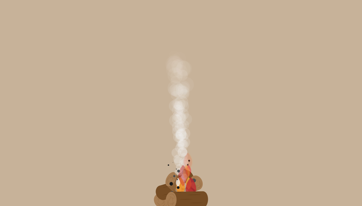 CSS Fire Animation - Log Fire