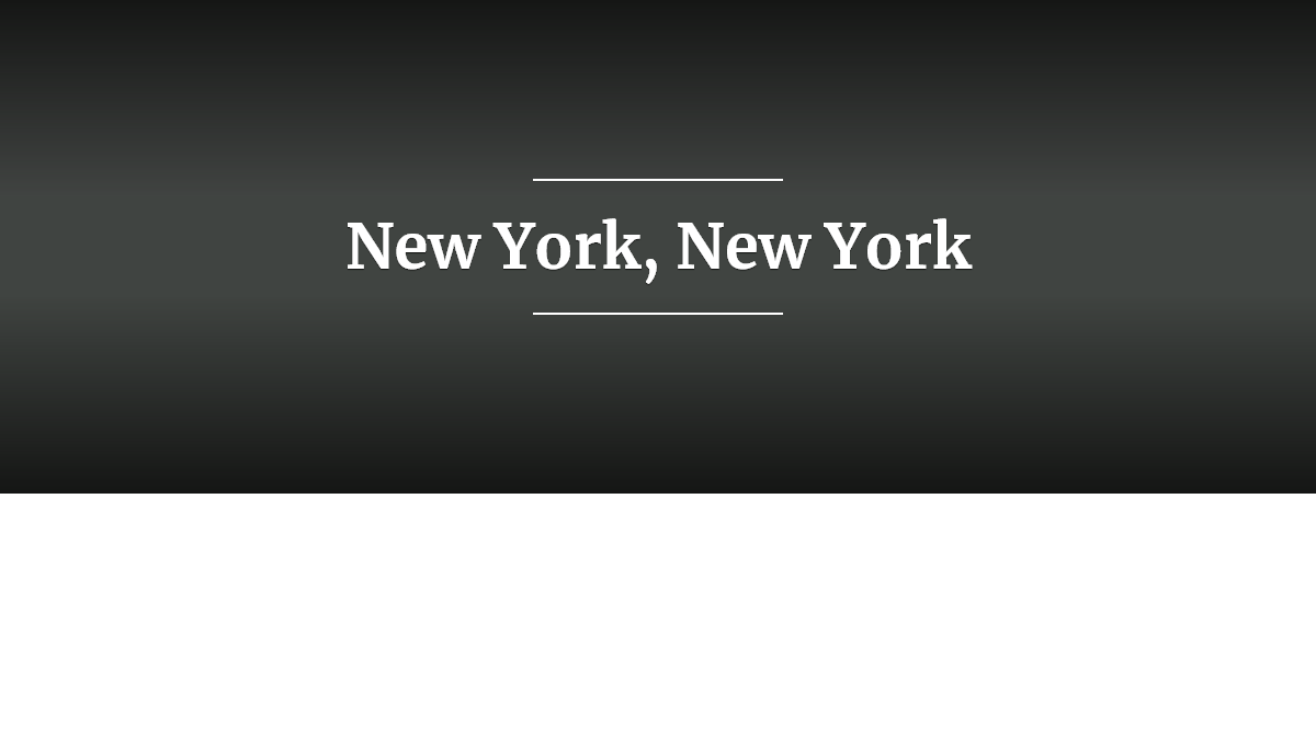 CSS Headers and Footers - Responsive New York Header