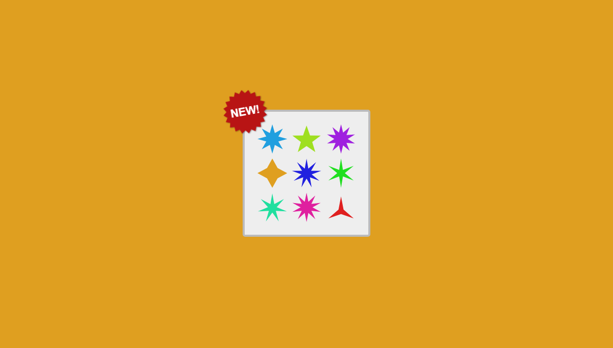 CSS Badges - SCSS Star Badges