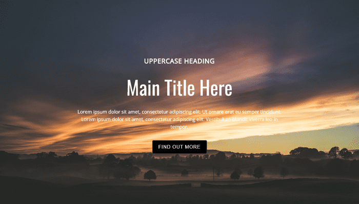 CSS Headers and Footers - Flexbox Full Hero With Button