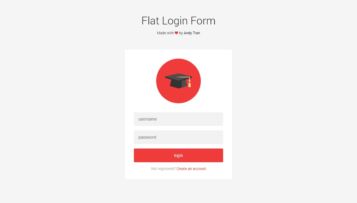 CSS Forms - Flat Login Form