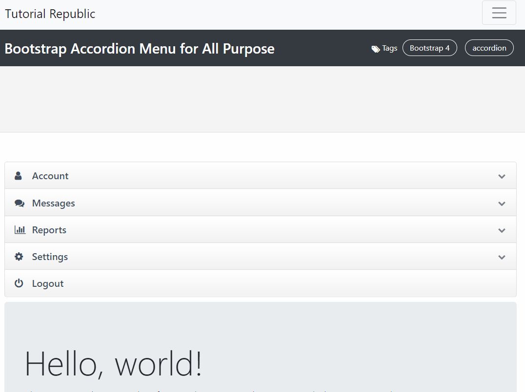 Bootstrap Accordions - Bootstrap Accordion Menu for All Purpose