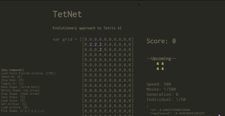 JavaScript Tetris Games - Tetris AI