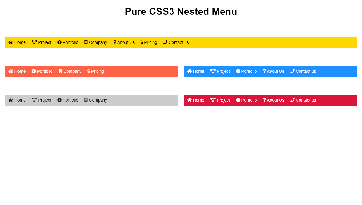 CSS Menu - Pure CSS Menu