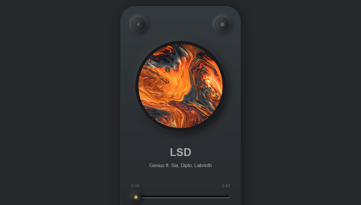 Vue Music Players - Simple Music Player - Vue JS | Неоморфизм / Neomorphism