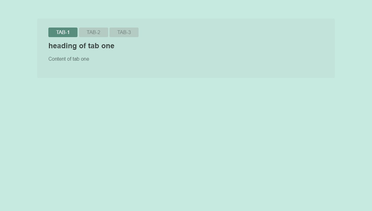 jQuery Tabs - Custom TAB using simple JavaScript