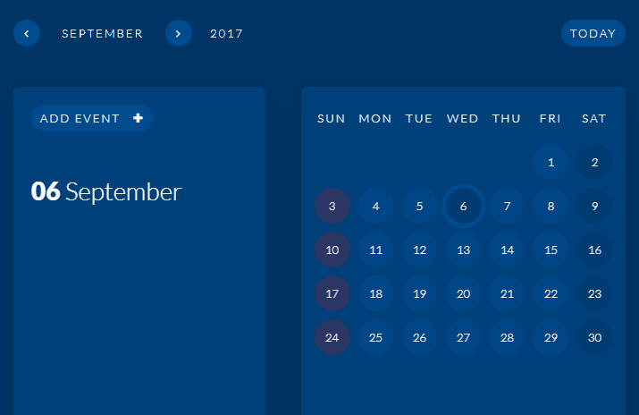 CSS Calendars - Simple Calendar