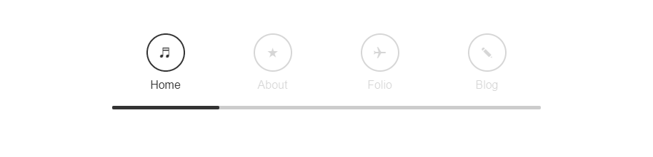 CSS Tab Bars - Slide-Menu 2 
