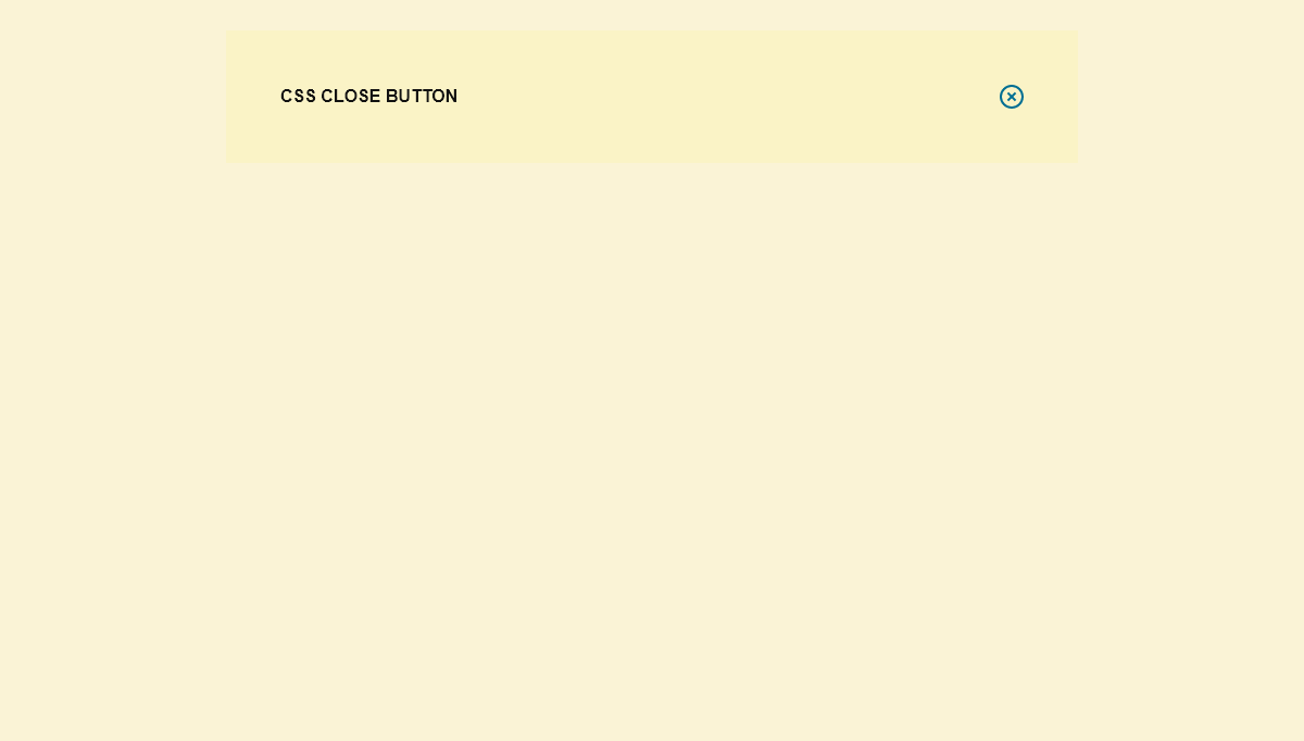 CSS Close Buttons - CSS close button