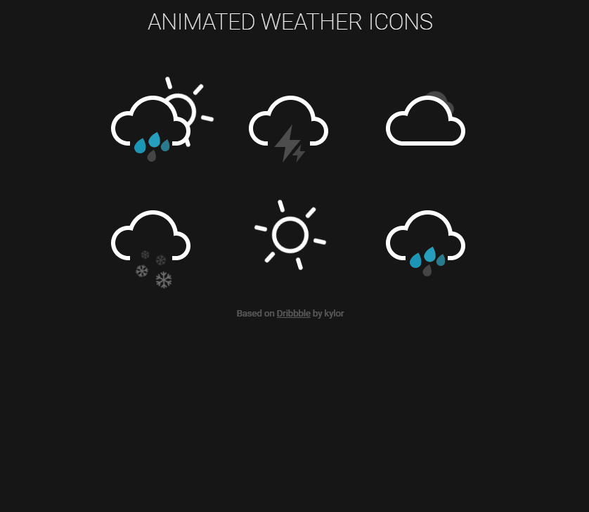 CSS Weather Icons - Animated Weather Icons