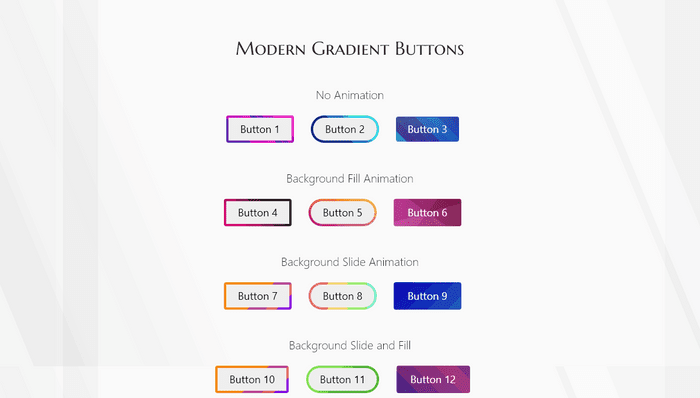 CSS Buttons - Modern Gradient Buttons