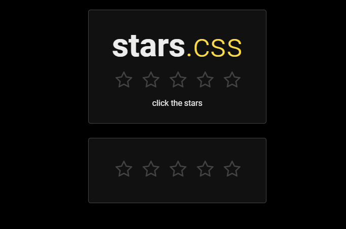 CSS Star Ratings - stars