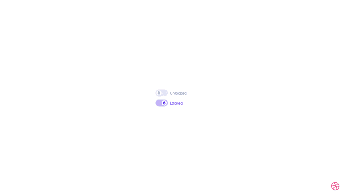 CSS Toggle Switches - Lock switch animation