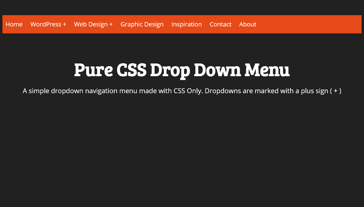 CSS Dropdown Menus - Pure CSS DropDown Menu