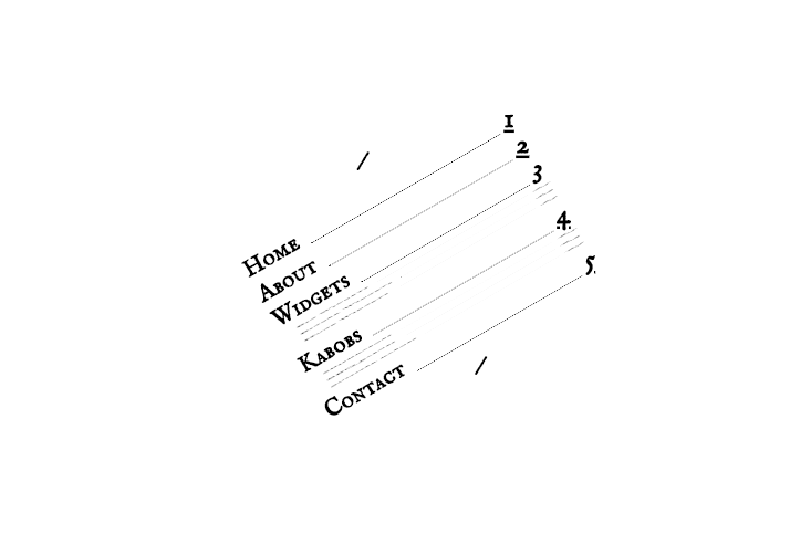 CSS Menu - The Menu