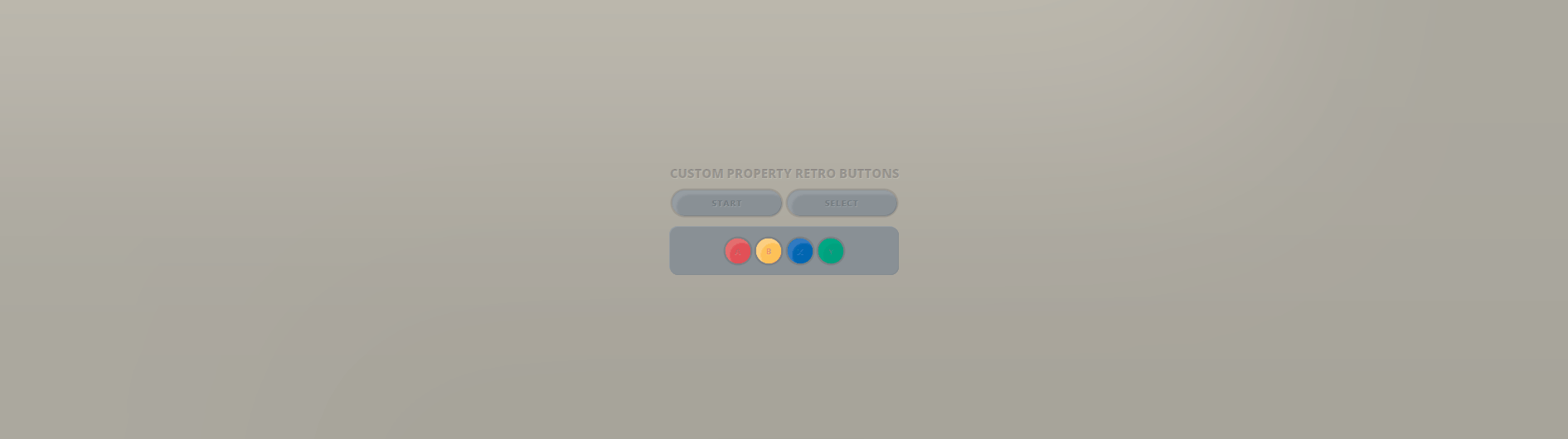 CSS Buttons - Custom Property Retro Buttons