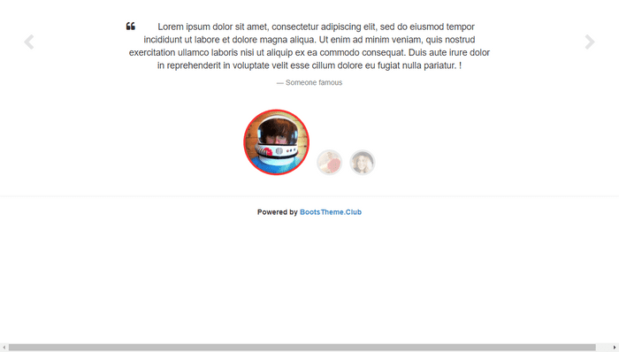Bootstrap Carousels - Carousel with face indicators