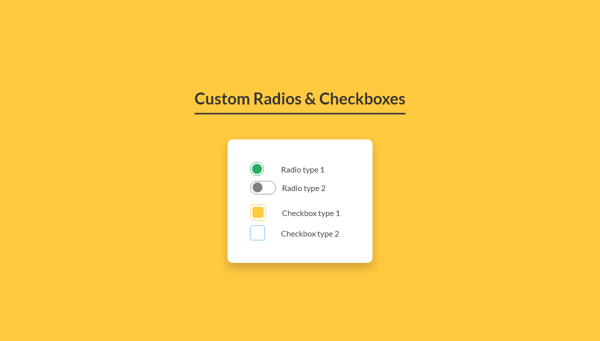 Radio Buttons CSS - Custom Radio Buttons and Checkboxes