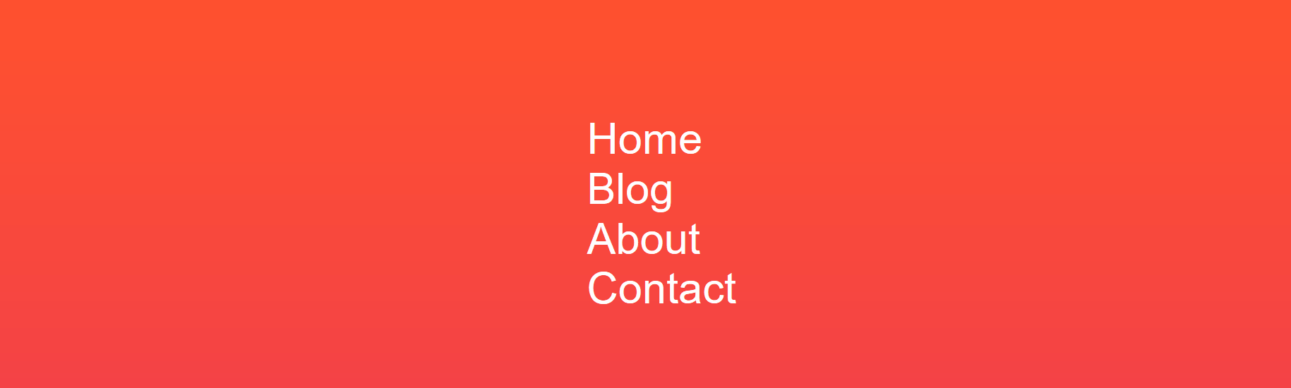 CSS Menu - Fullscreen Navigation