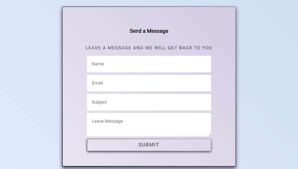 jQuery Forms - A styled form