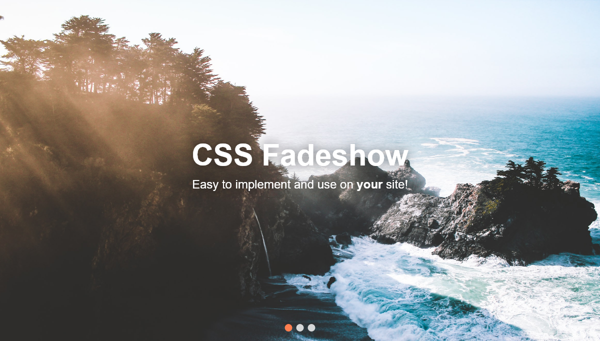 CSS Slideshows - CSS Fadeshow