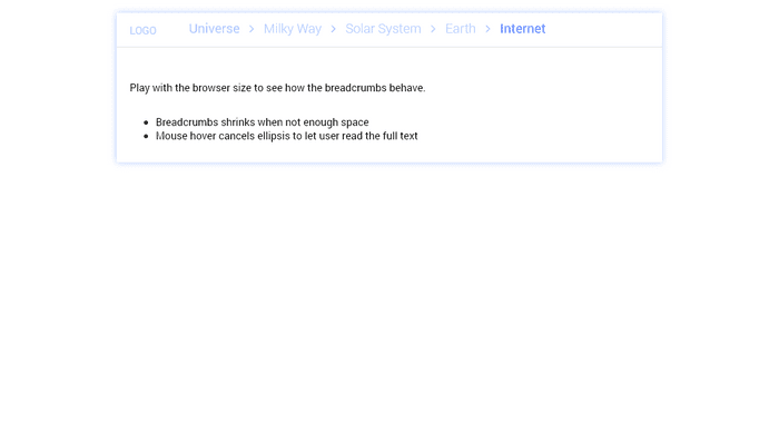 CSS Breadcrumbs - Breadcrumbs With "Smart" Ellipsis (flex)