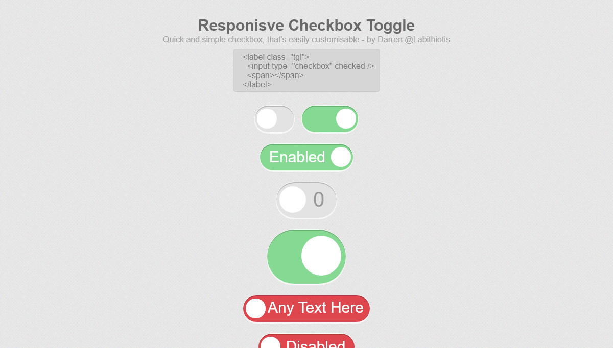 Checkboxes CSS - Checkbox Button Toggle