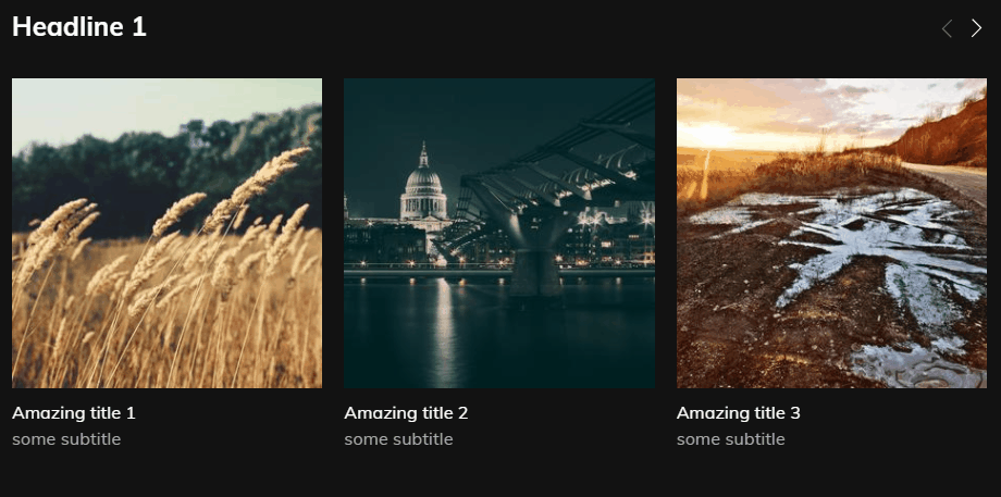 jQuery Carousels - Horizontal Scroll Containers Mobile & Desktop - Spotify Style