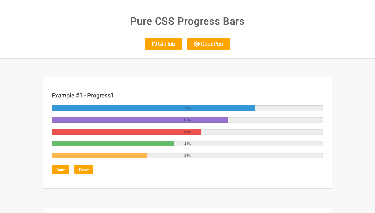 CSS Progress Bars - Pure CSS Progress Bars